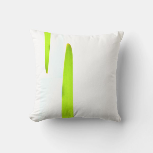 Housse de Coussin Minimalisme Herbe Verte Clair Li (Recto)