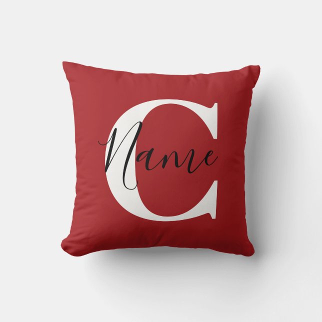 Housse de coussin personnalisée avec nom Coussin p (Recto)
