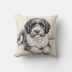Housse de coussin pour chien d'eau portugais à l'a