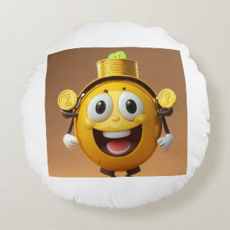 Housse de coussin rond personnalisée, ajoutant une