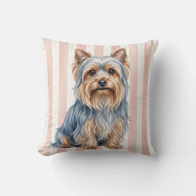 Housse de coussin Silky Terrier aquarelle (Recto)