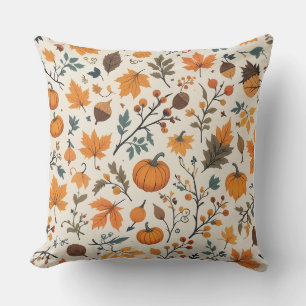 Housse de coussin style aquarelle Citrouille