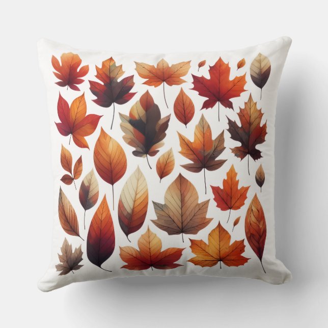 Housse de coussin style aquarelle Citrouille  (Verso)