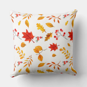 Housse de coussin style aquarelle Citrouille