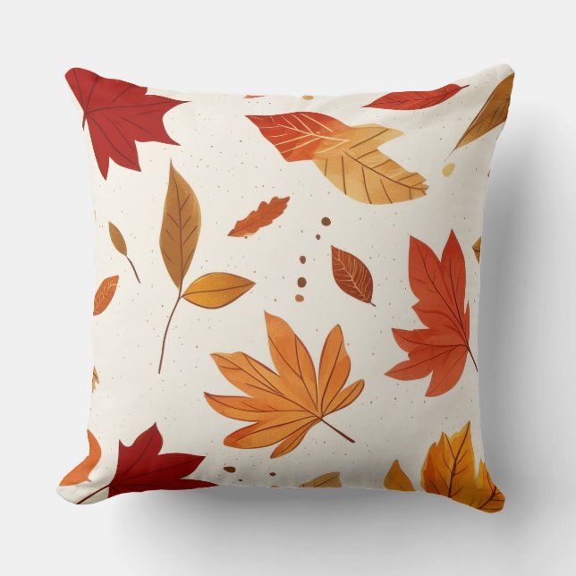 Housse de coussin style aquarelle Citrouille  (Recto)