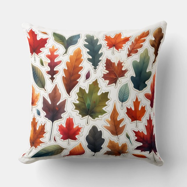 Housse de coussin style aquarelle Citrouille  (Recto)