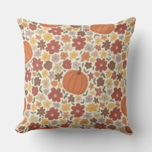 Housse de coussin style aquarelle Citrouille