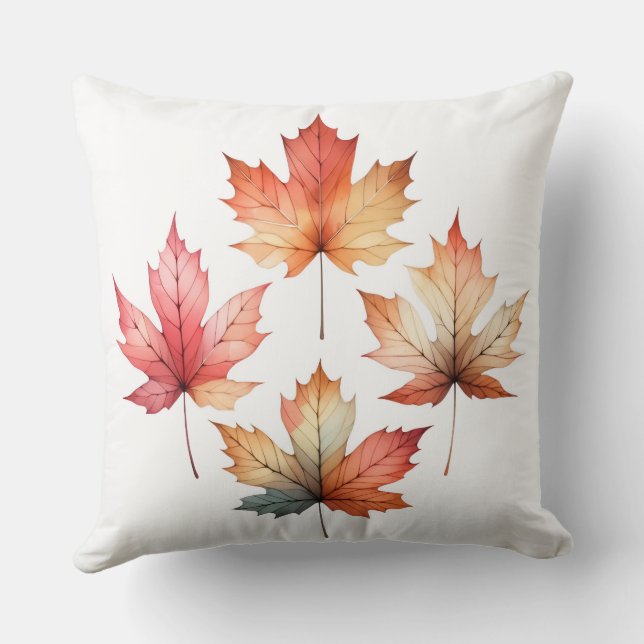 Housse de coussin style aquarelle Citrouille  (Verso)