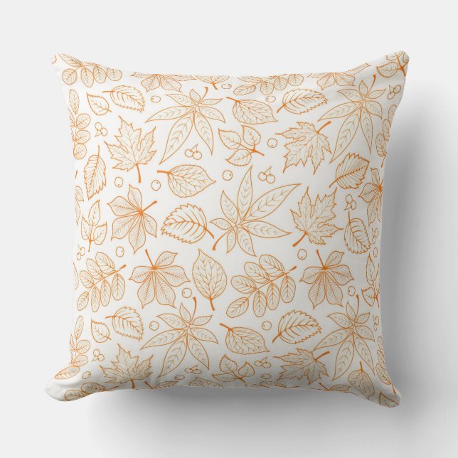 Housse de coussin style aquarelle Citrouille  (Recto)