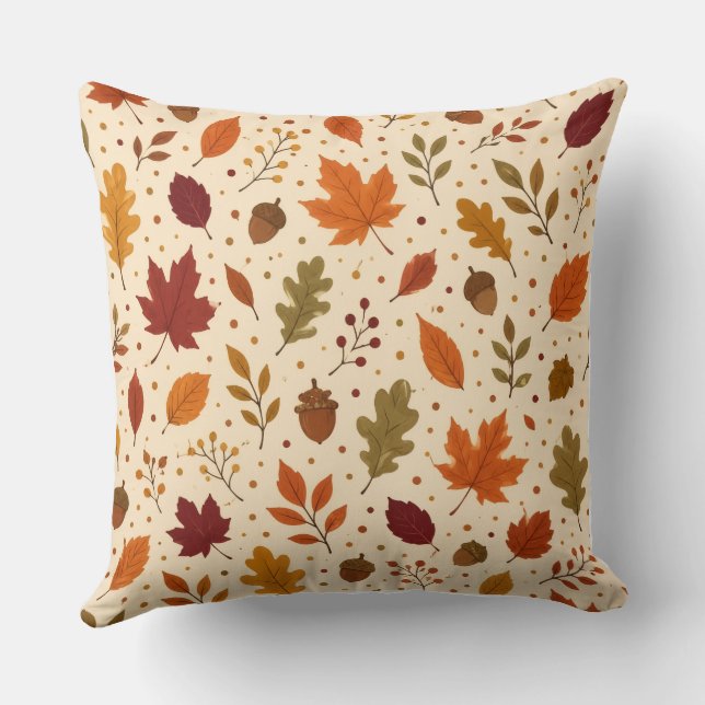 Housse de coussin style aquarelle Citrouille  (Verso)