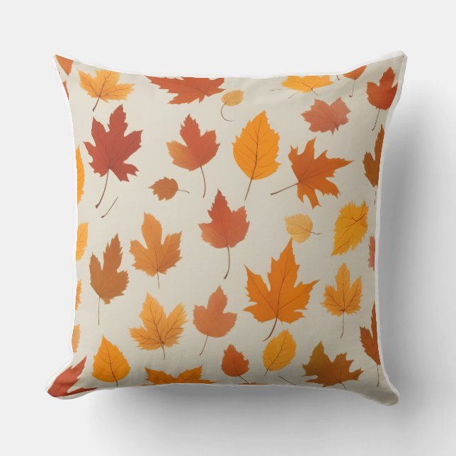 Housse de coussin style aquarelle Citrouille  (Recto)