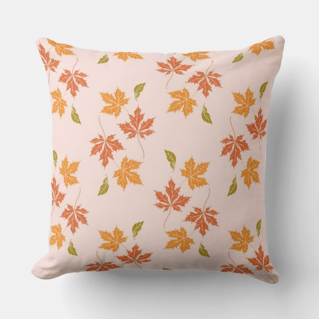 Housse de coussin style aquarelle Citrouille  (Recto)