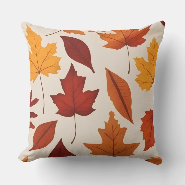 Housse de coussin style aquarelle Citrouille  (Recto)