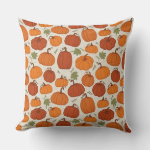 Housse de coussin style aquarelle Citrouille
