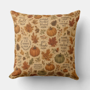 Housse de coussin style aquarelle Citrouille