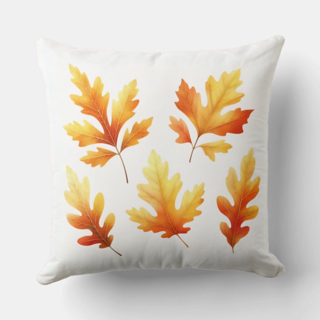 Housse de coussin style aquarelle Citrouille  (Verso)