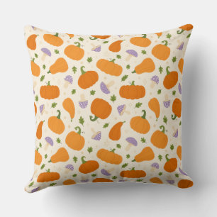 Housse de coussin style aquarelle Citrouille