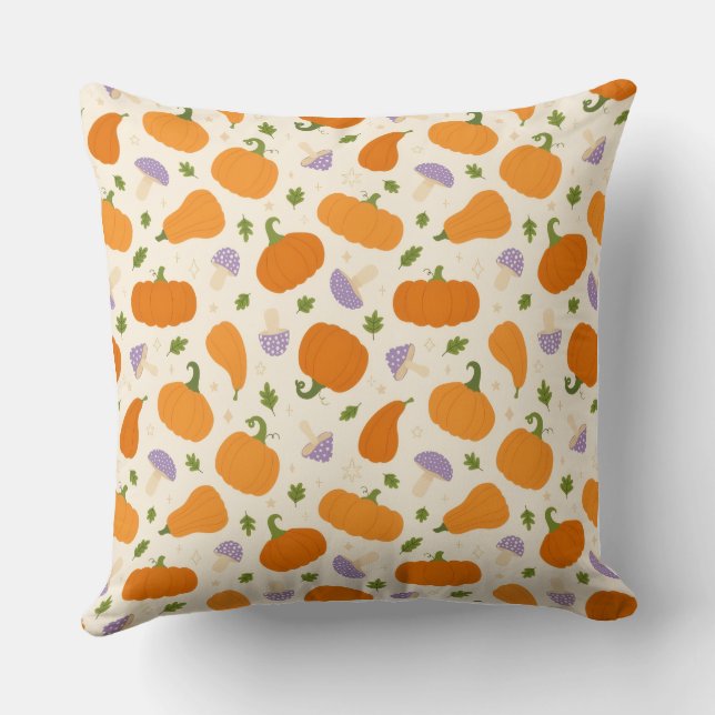 Housse de coussin style aquarelle Citrouille  (Verso)