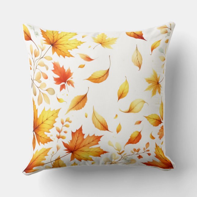 Housse de coussin style aquarelle Citrouille  (Verso)