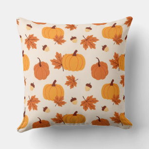Housse de coussin style aquarelle Citrouille