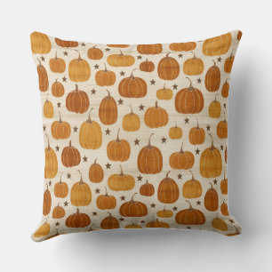 Housse de coussin style aquarelle Citrouille