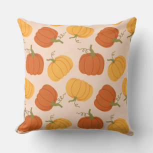 Housse de coussin style aquarelle Citrouille