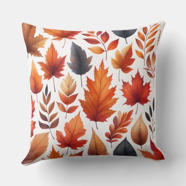 Housse de coussin style aquarelle Citrouille  (Verso)