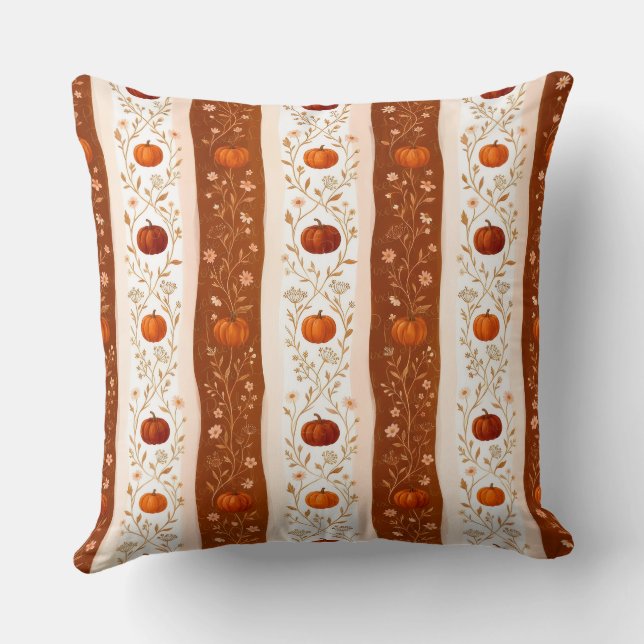 Housse de coussin style aquarelle Citrouille  (Verso)