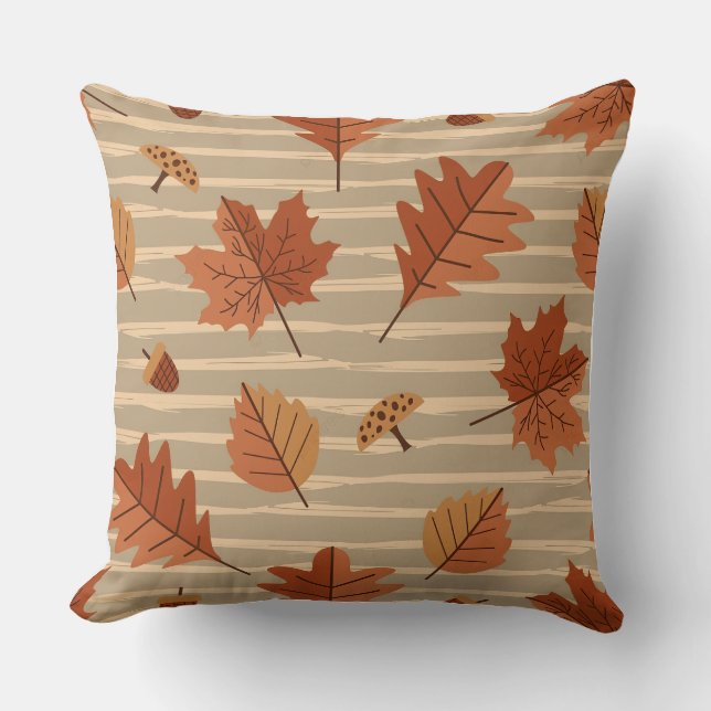 Housse de coussin style aquarelle citrouille (Recto)