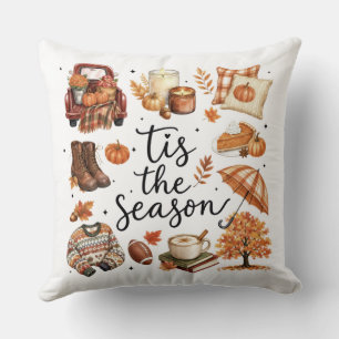 Housse de coussin style citrouille aquarelle