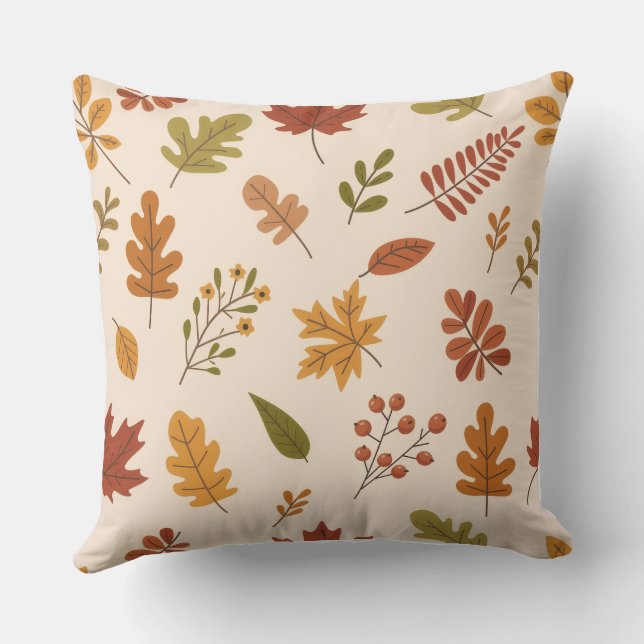 Housse de coussin style citrouille aquarelle  (Verso)