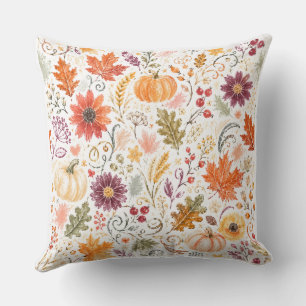 Housse de coussin style citrouille aquarelle