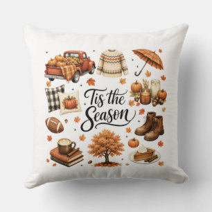 Housse de coussin style citrouille aquarelle