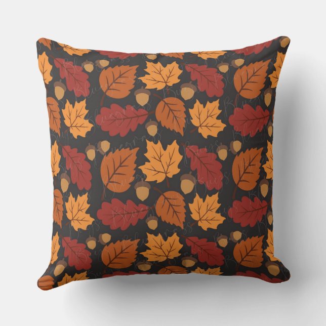 Housse de coussin style citrouille aquarelle  (Verso)
