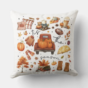 Housse de coussin style citrouille aquarelle