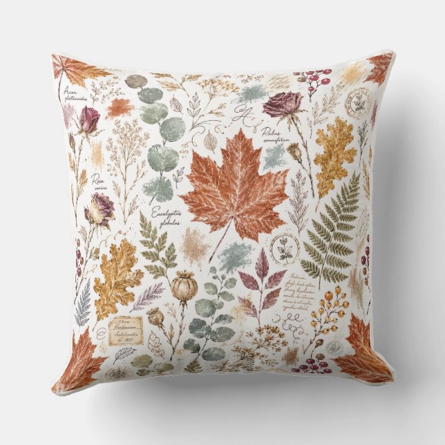 Housse de coussin style citrouille aquarelle  (Verso)