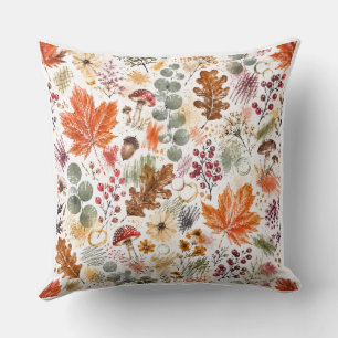 Housse de coussin style citrouille aquarelle