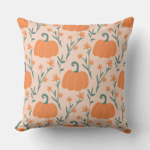 Housse de coussin style citrouille aquarelle