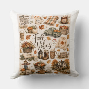 Housse de coussin style citrouille aquarelle