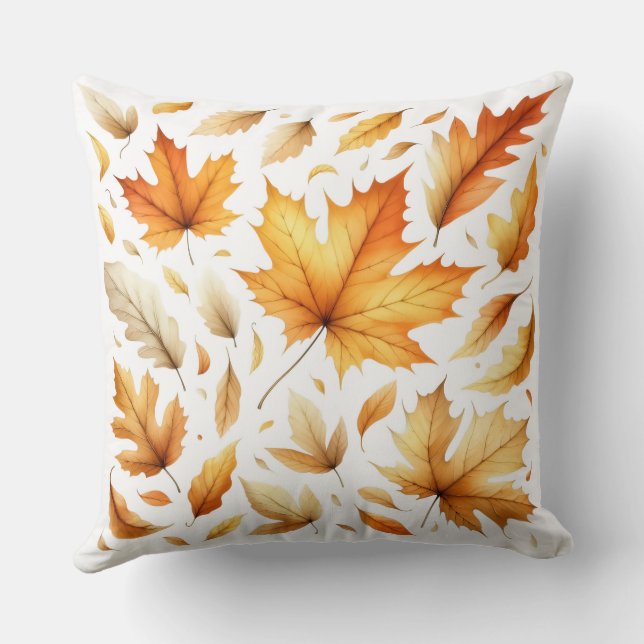 Housse de coussin style citrouille aquarelle  (Verso)