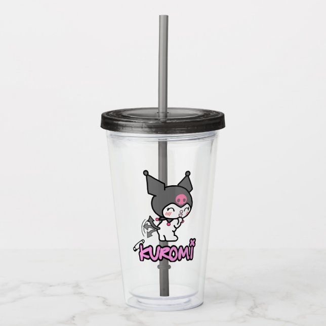 Housse de gobelet Kuromi pour gobelet transparent  (Devant)