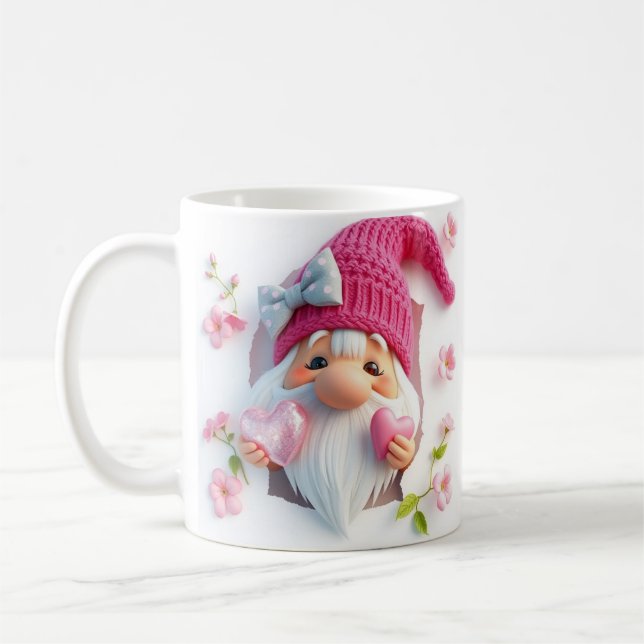 Housse de mug gnome mignon 3d, housse de mug desig (Gauche)
