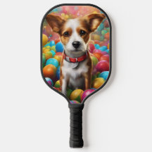 Housse de raquette de Pickleball avec chiot de des
