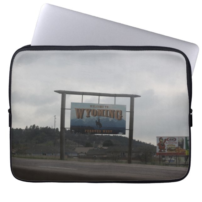 Housse d'ordinateur portable Bienvenue au Wyoming (Devant)