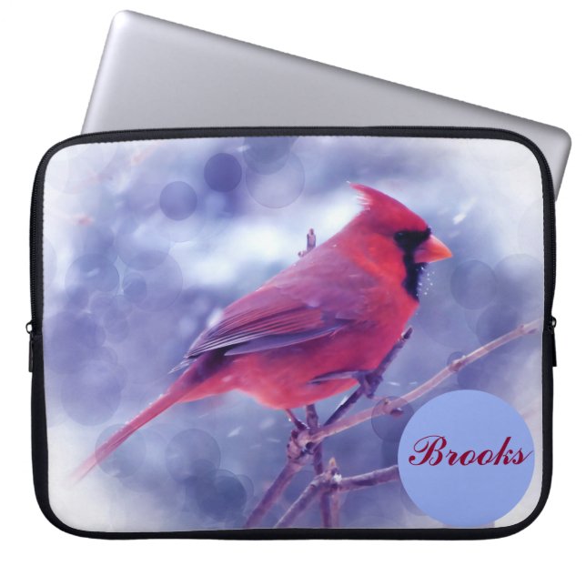 Housse d'ordinateur portable Cardinal Rouge avec n (Devant)