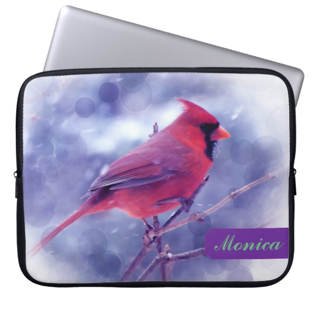 Housse d'ordinateur portable Cardinal Rouge avec n (Devant)