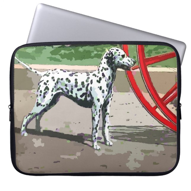 Housse d'ordinateur portable Dalmatien peint vinta (Devant)