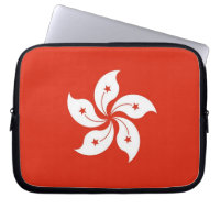 Housse d'ordinateur portable Drapeau Hong Kong