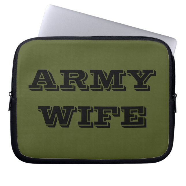 Housse d'ordinateur portable Femme de l'armée (Devant)