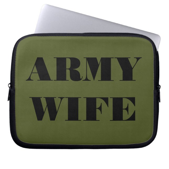 Housse d'ordinateur portable Femme de l'armée (Devant)